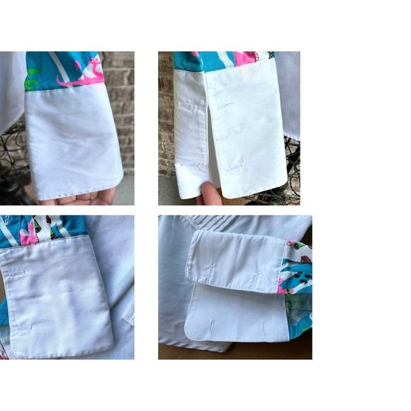VTG Hand Tailored  Kaseys Tuxedo Shirt Small  Hawaii Gecko Palm Tree Pro… - Picture 11 of 12